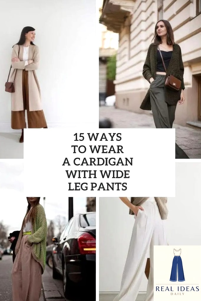 26 Wide Leg Sweatpants Outfit Every Style Lover Needs to See 21 Cardigan and Chrome Nails