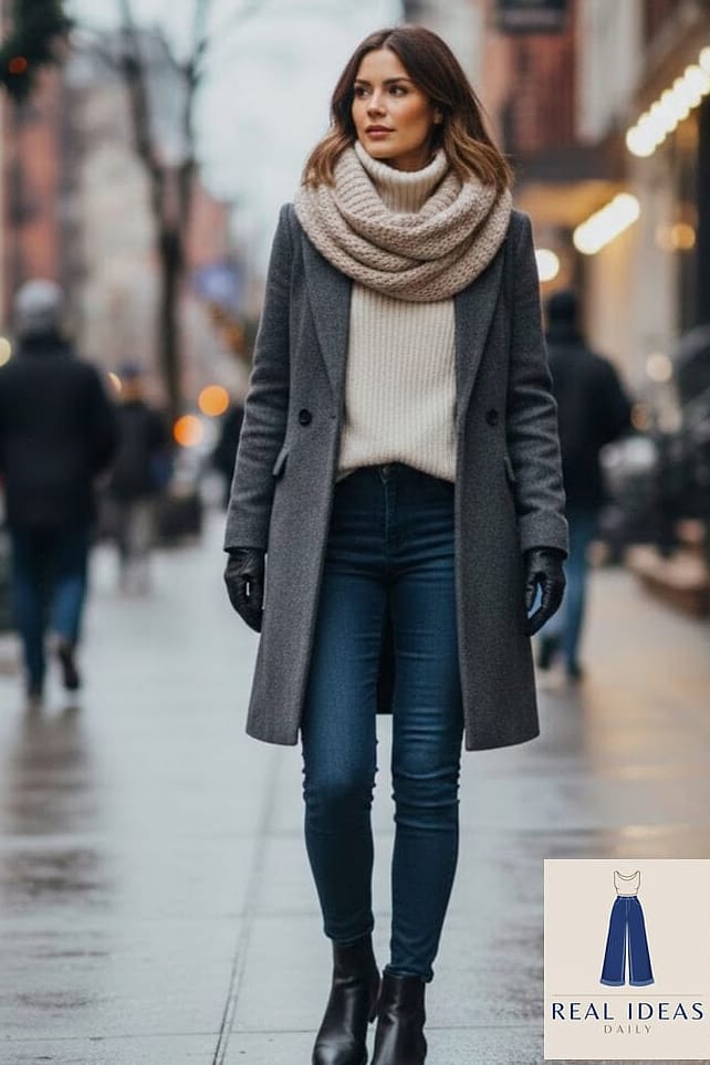 24 Boots Outfit For Women That Are Trending Right Now 19 Chelsea Boots with a Turtleneck and Skirt
