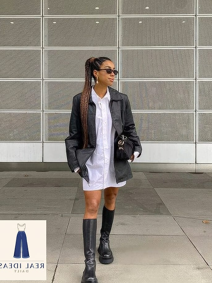 21 Knee High Boots Outfit That Are Trending Right Now 6 Chunky Knit Sweater and Suede Boots