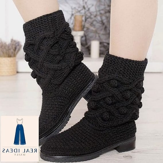 Chunky Knit Sweater and Over-the-Knee Boots