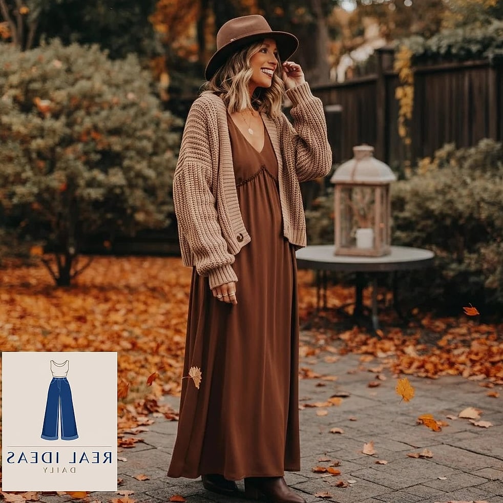 24 Brown Dress Outfit That Every Stylist Needs to See 12 Chunky Knit Turtleneck Dress in Cocoa
