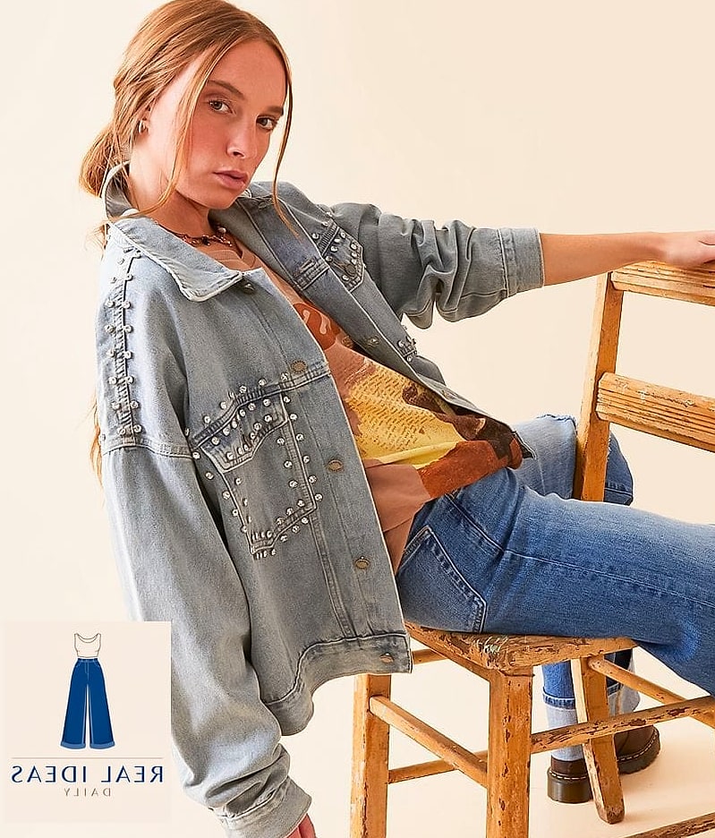 The Chunky Knit and Denim Jacket Pairing