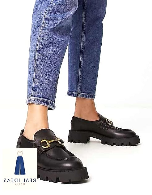 Chunky Loafers with Wide-Leg Trousers