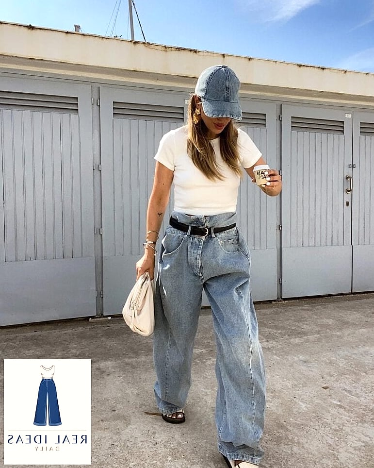 29 Baggy Jeans Outfit That Will Transform Your Look 5 CLASSIC WHITE TEE & BAGGY JEANS