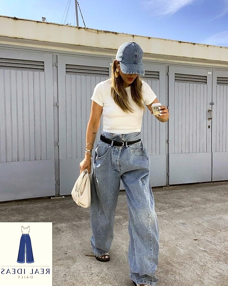 CLASSIC WHITE TEE & BAGGY JEANS