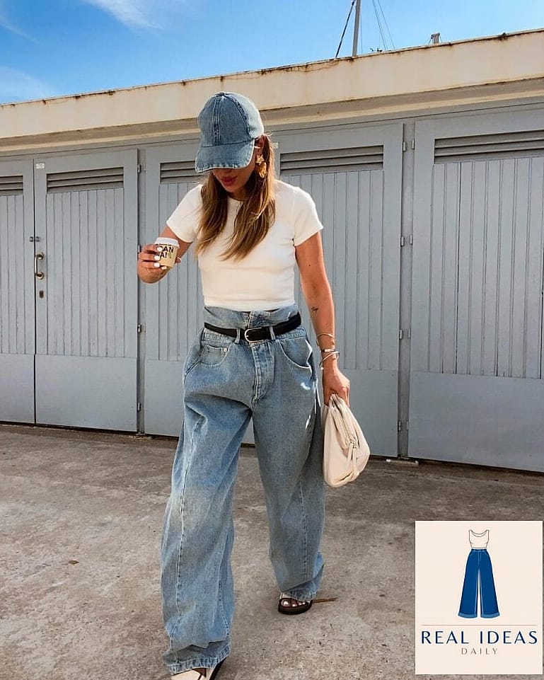 CLASSIC WHITE TEE & BAGGY JEANS