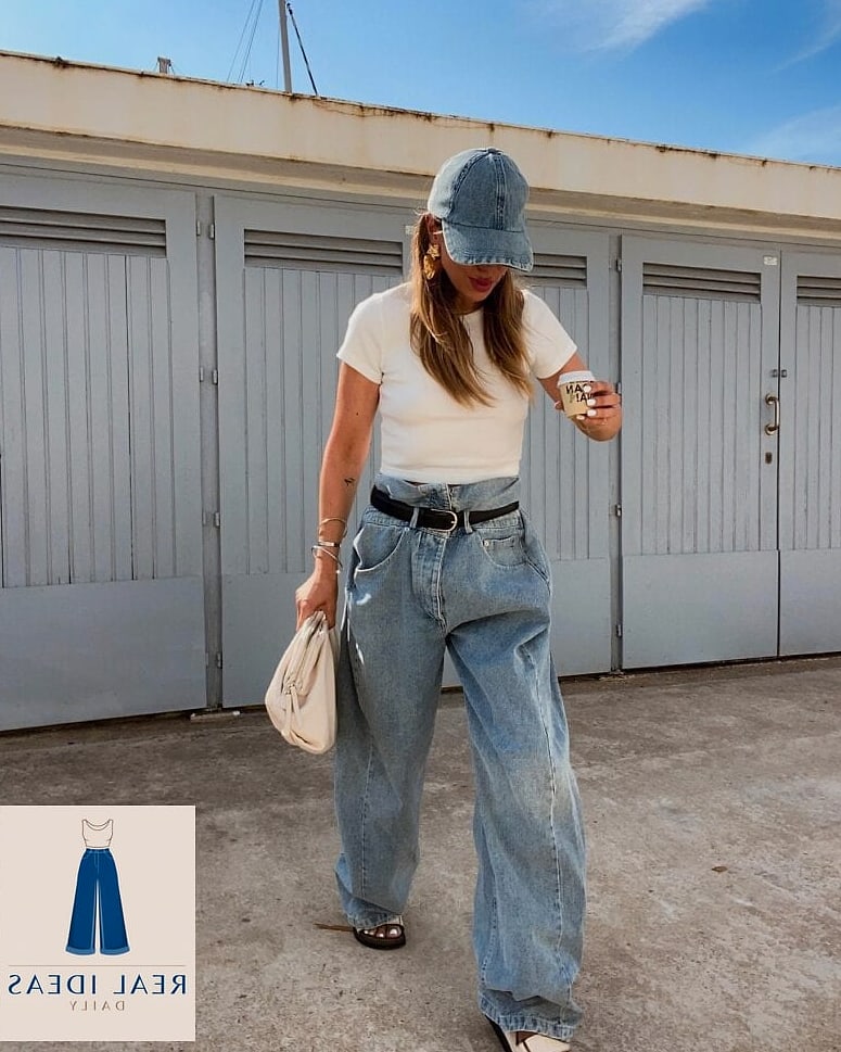 CLASSIC WHITE TEE & BAGGY JEANS