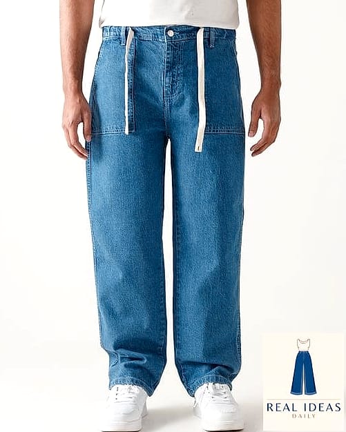 Cobalt Blue Baggy Jeans
