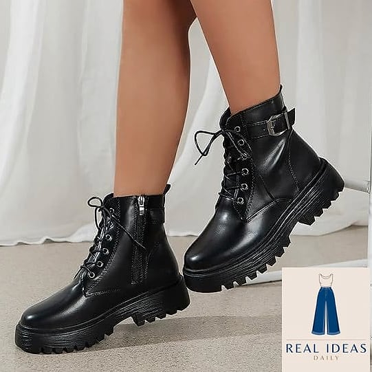 24 Boots Outfit For Women That Are Trending Right Now 11 Combat Boots with a Slip Dress