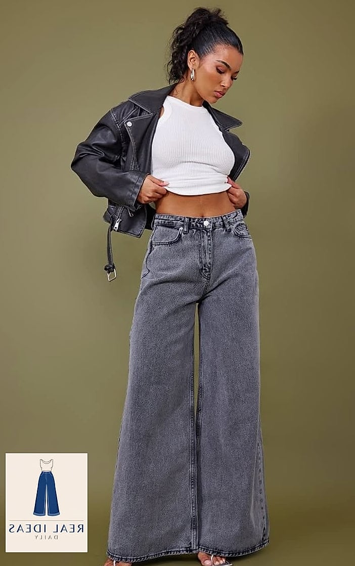 Corset Top Styled with Grey Baggy Jeans