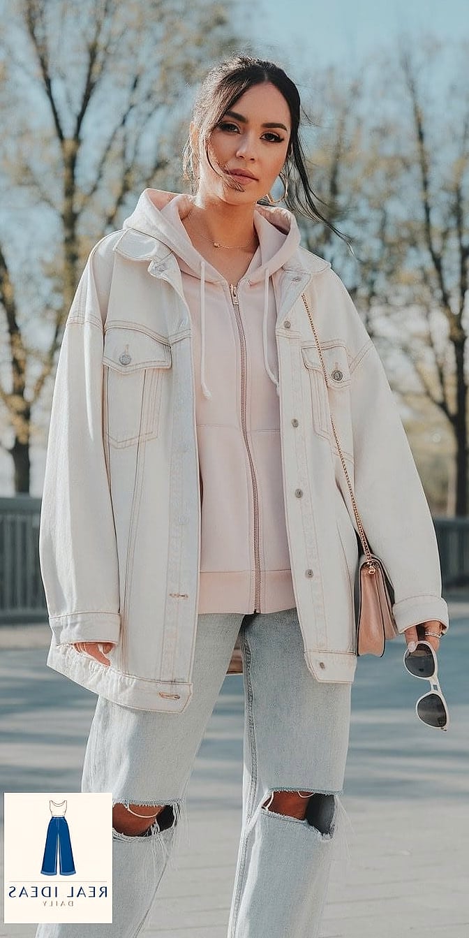 Corset Top Layered Under an Open Hoodie