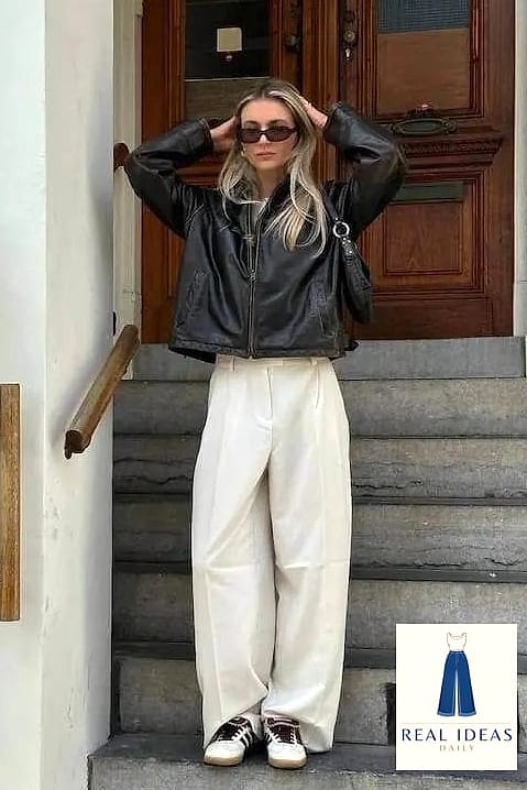 26 Wide Leg Sweatpants Outfit Every Style Lover Needs to See 6 Corset Top for Contrast