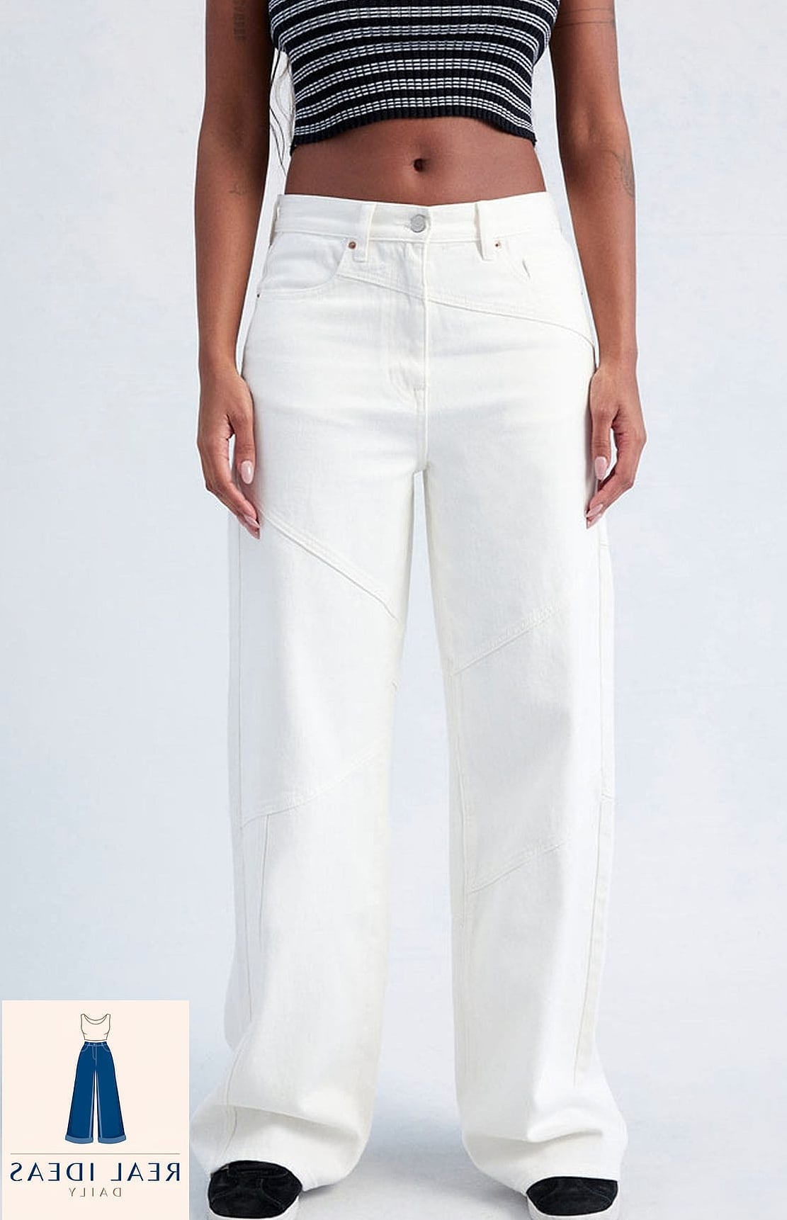 COS Relaxed Straight Jean in White