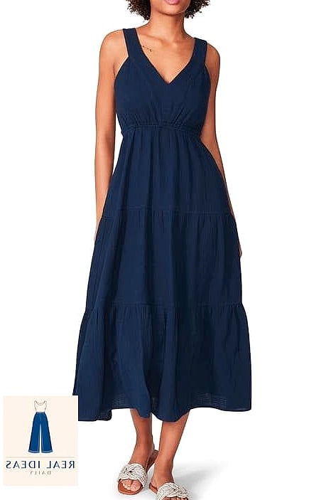 Cotton Sundress with a Denim Jacket