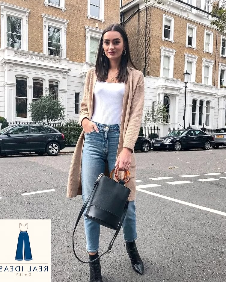 22 White Boots Outfit Worth Bookmarking Right Now 19 Cropped Cardigan and White Boots