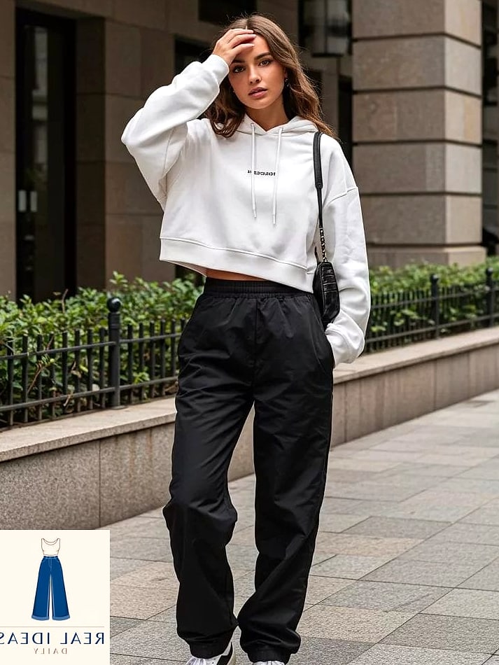 The Cropped Hoodie and White Sneaker Combo