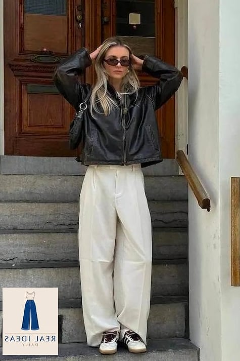 26 Wide Leg Sweatpants Outfit Every Style Lover Needs to See 2 The Cropped Hoodie and Sneaker Combo