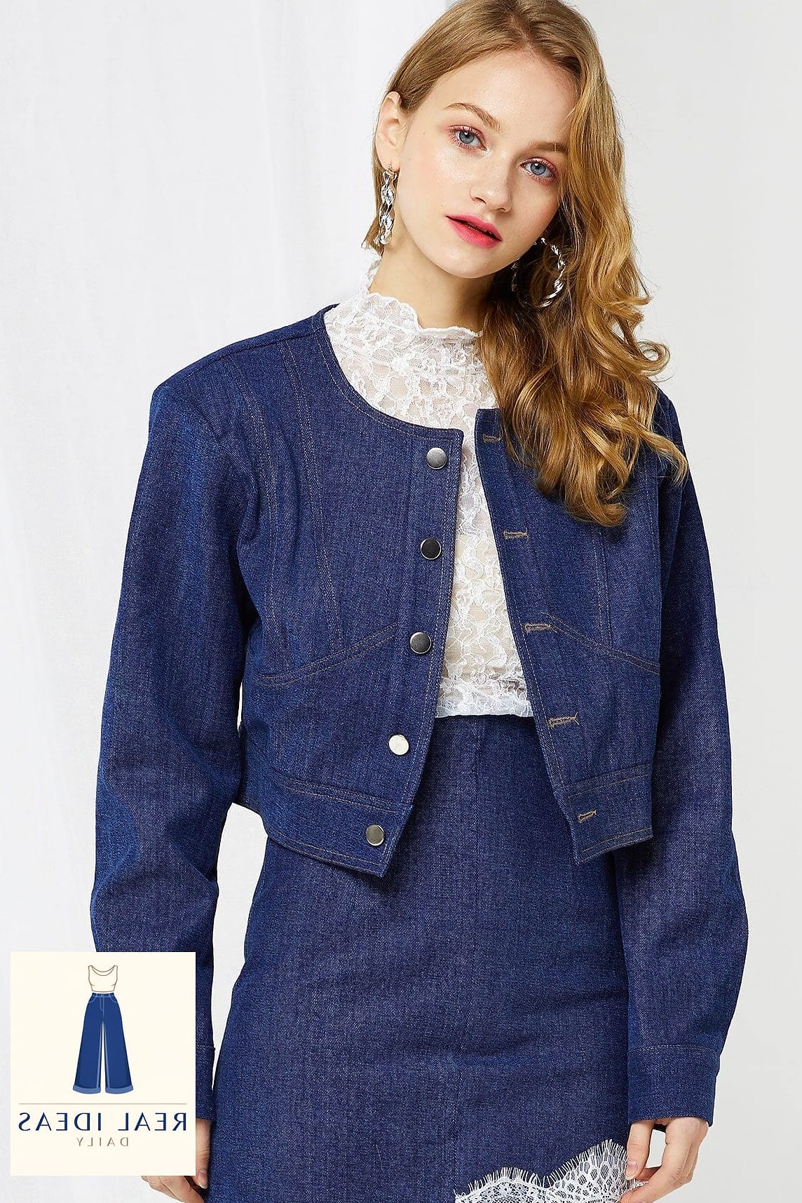 Cropped Jacket and High-Waisted Trousers