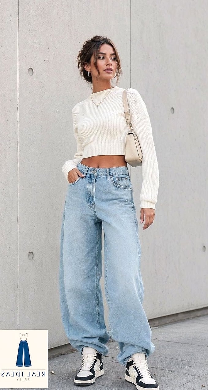 CROPPED SWEATER & BAGGY JEANS