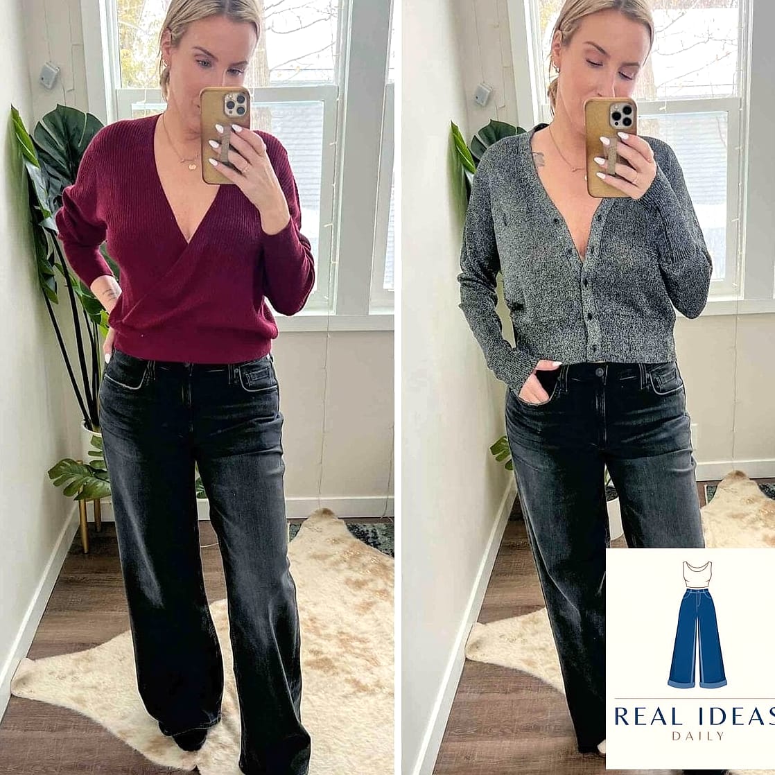 CROPPED SWEATER & BAGGY JEANS