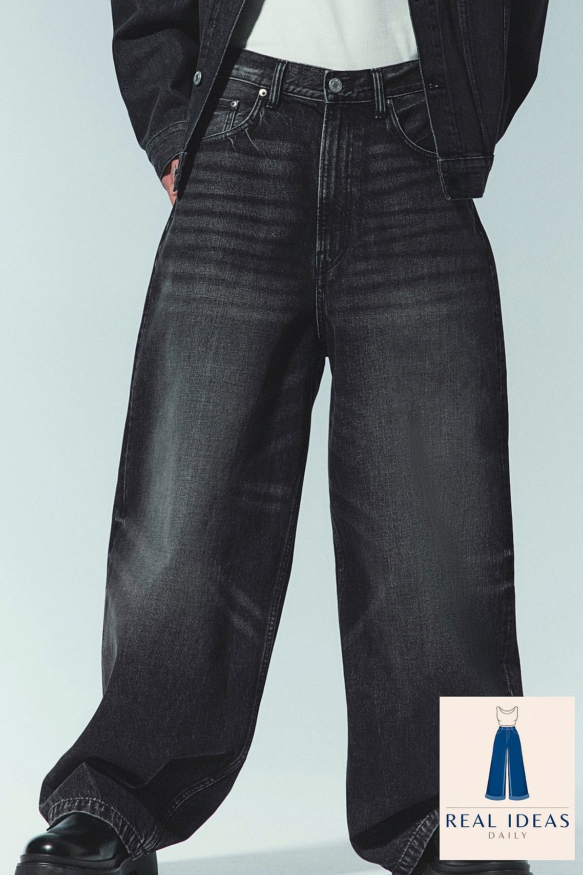 Crossbody Bag and Baggy Jeans for On-the-Go Days