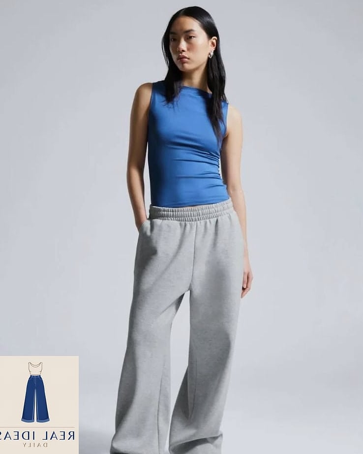 The Cutout Top and Sweatpants Pairing