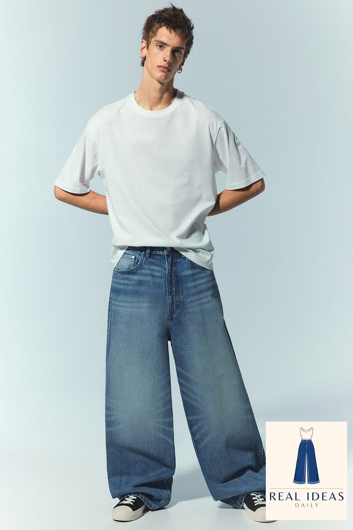 DENIM ON DENIM WITH BAGGY JEANS