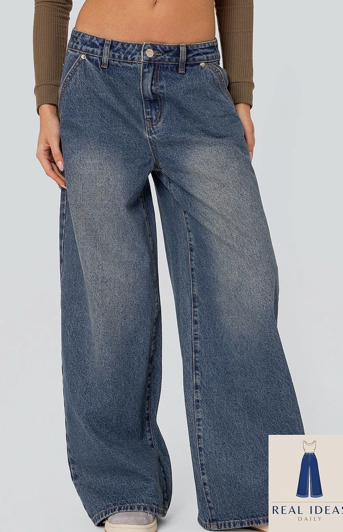 22 Baggy Jeans Outfit Women Worth Pinning Immediately 12 Denim-on-Denim With Baggy Jeans and a Cropped Jacket