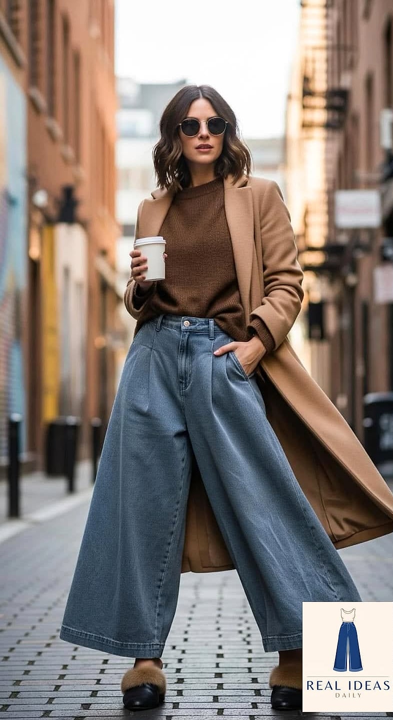 Denim on Denim Baggy Jeans and Oversized Jacket Combo