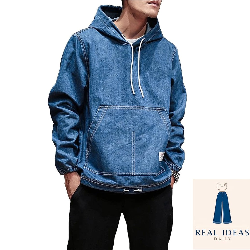 Denim-on-Denim with a Hoodie Twist