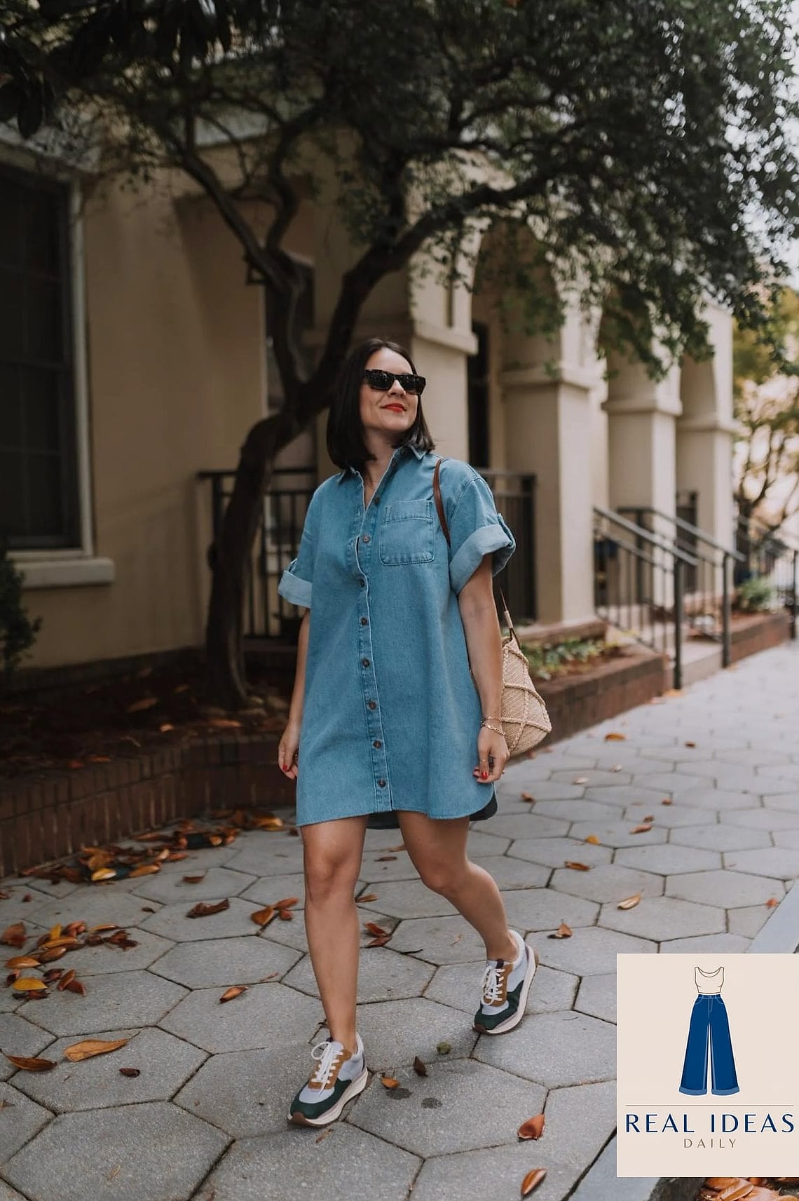 Denim Dress and Sneakers, the Effortless Classic