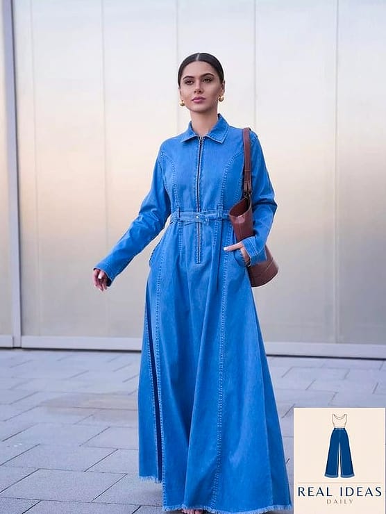 25 Graduation Dress Outfit That Are Absolutely Stunning 8 Denim Dress for a Laid-Back Graduate