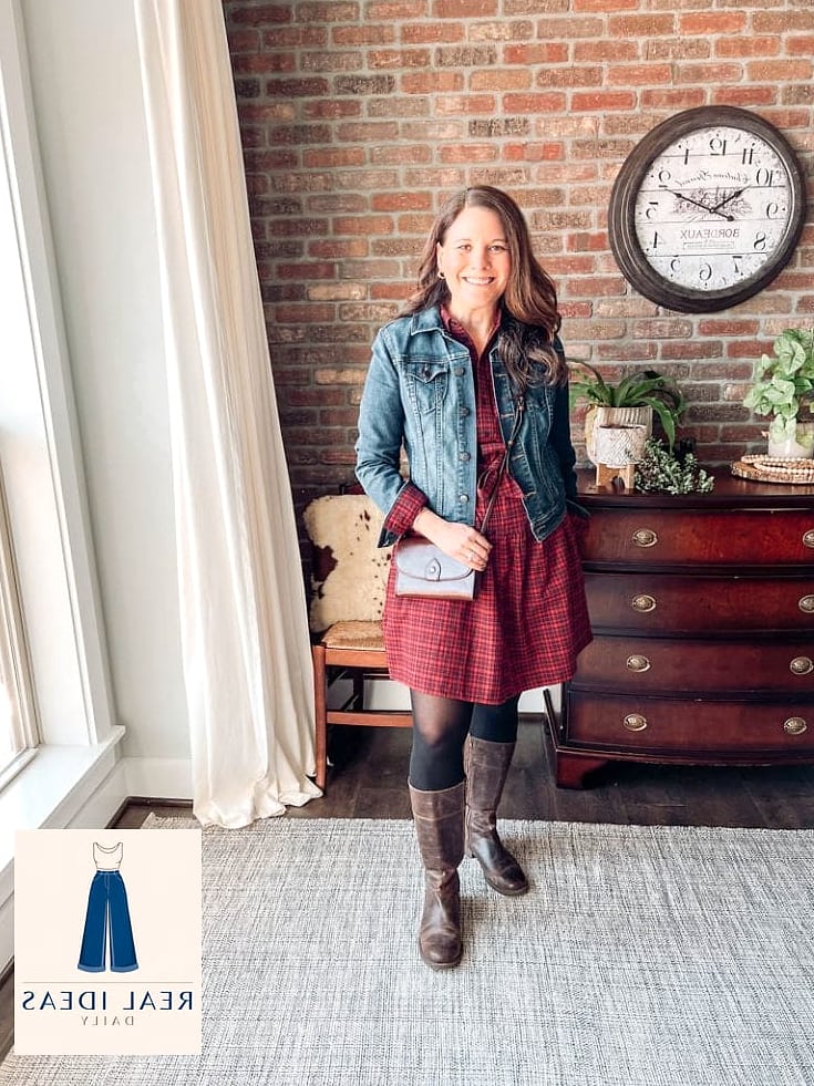 21 Knee High Boots Outfit That Are Trending Right Now 20 Denim Jacket Over a Slip Dress