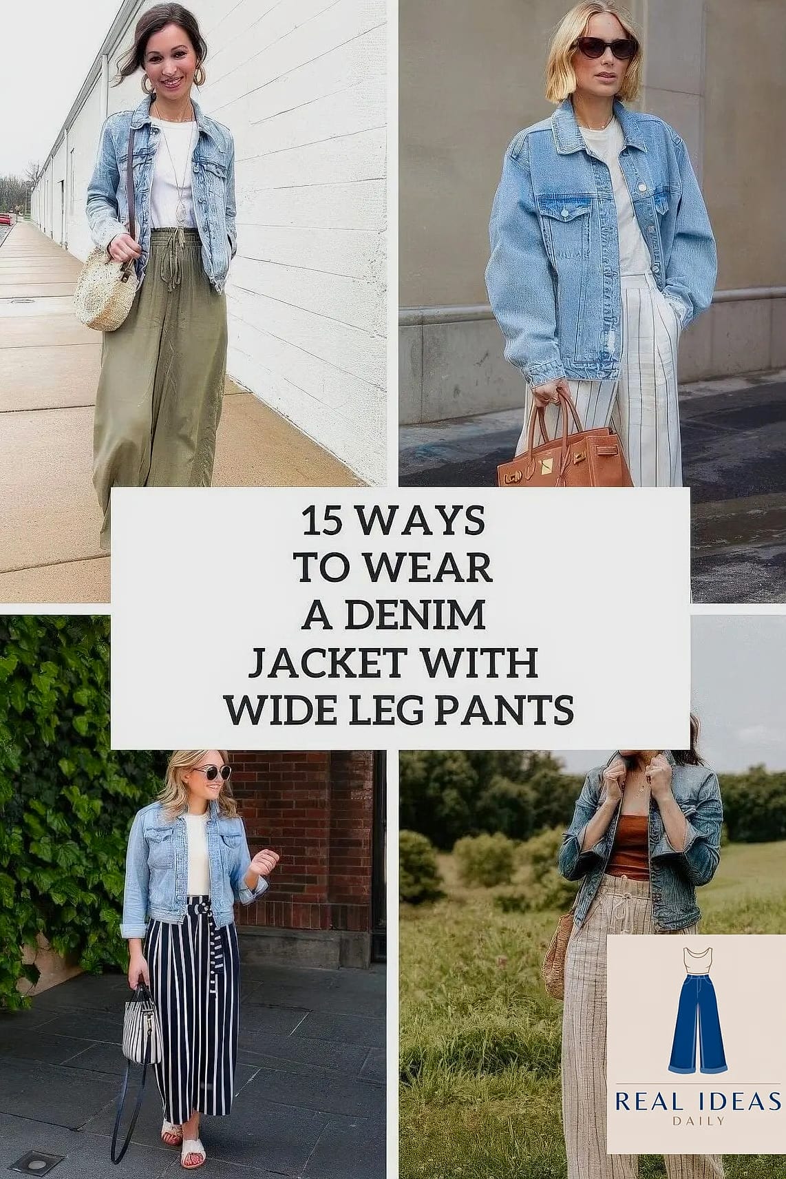26 Wide Leg Sweatpants Outfit Every Style Lover Needs to See 7 Denim Jacket Layer