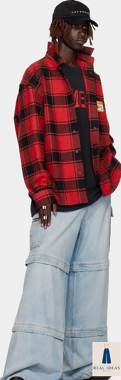 29 Baggy Jeans Outfit That Will Transform Your Look 29 Denim Shirt Layered Over a Tank With Baggy Jeans