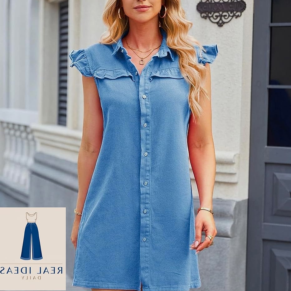 Denim Shirt Dress with Ankle Boots