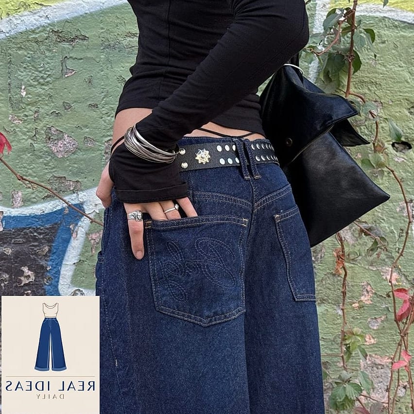 EDGY LEATHER JACKET & BAGGY JEANS
