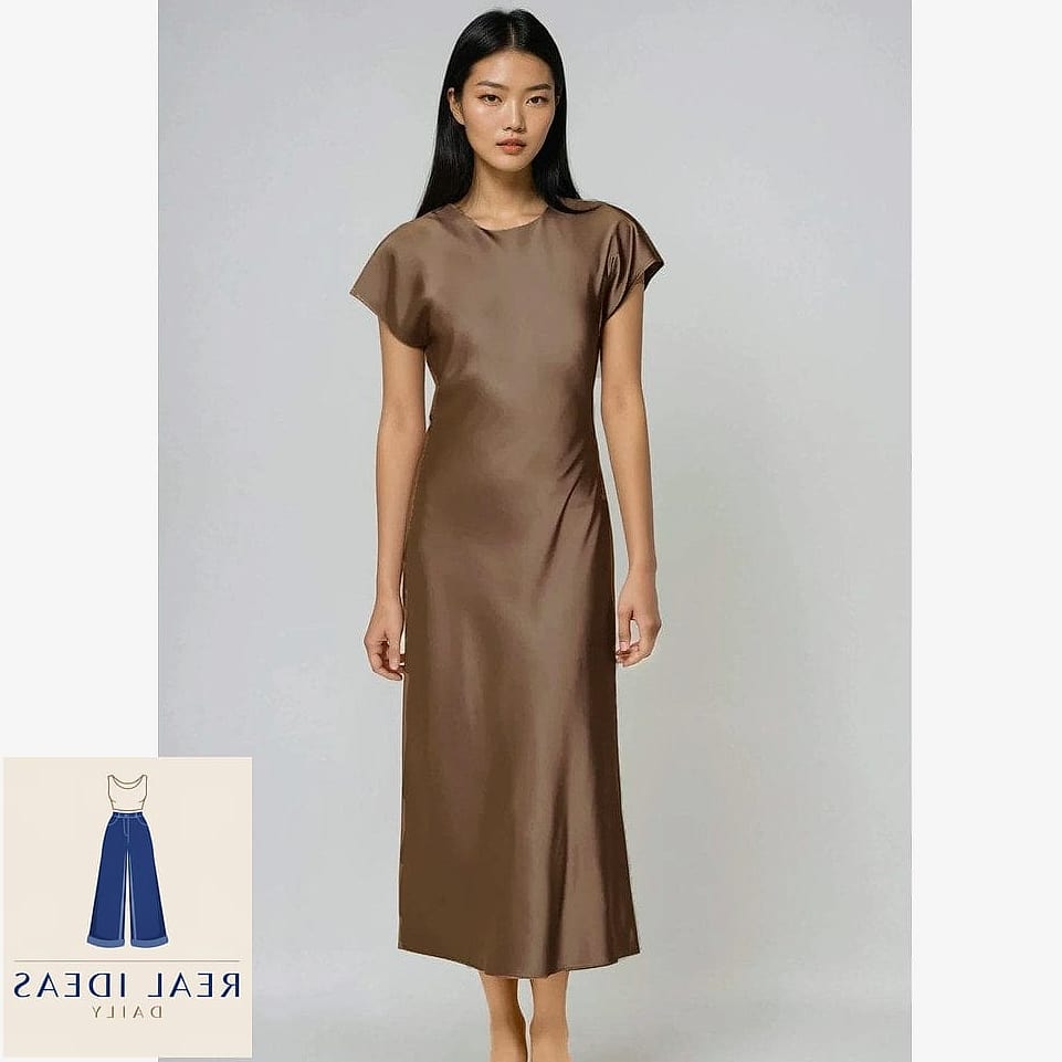24 Brown Dress Outfit That Every Stylist Needs to See 5 Espresso Midi Dress With a Trench Coat