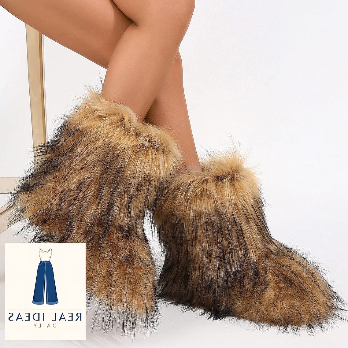 Faux Fur Vest and Boots
