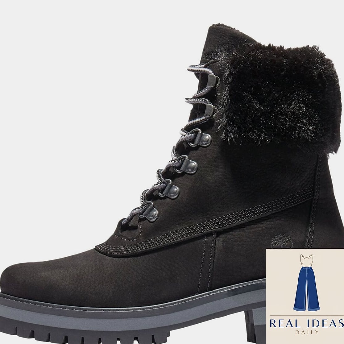 30 Timberland Boots Outfit Women That Are Breathtakingly Beautiful 28 Faux Fur Vest and Turtleneck