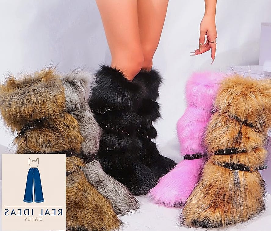 Faux Fur Coat with Matching Fur Boots