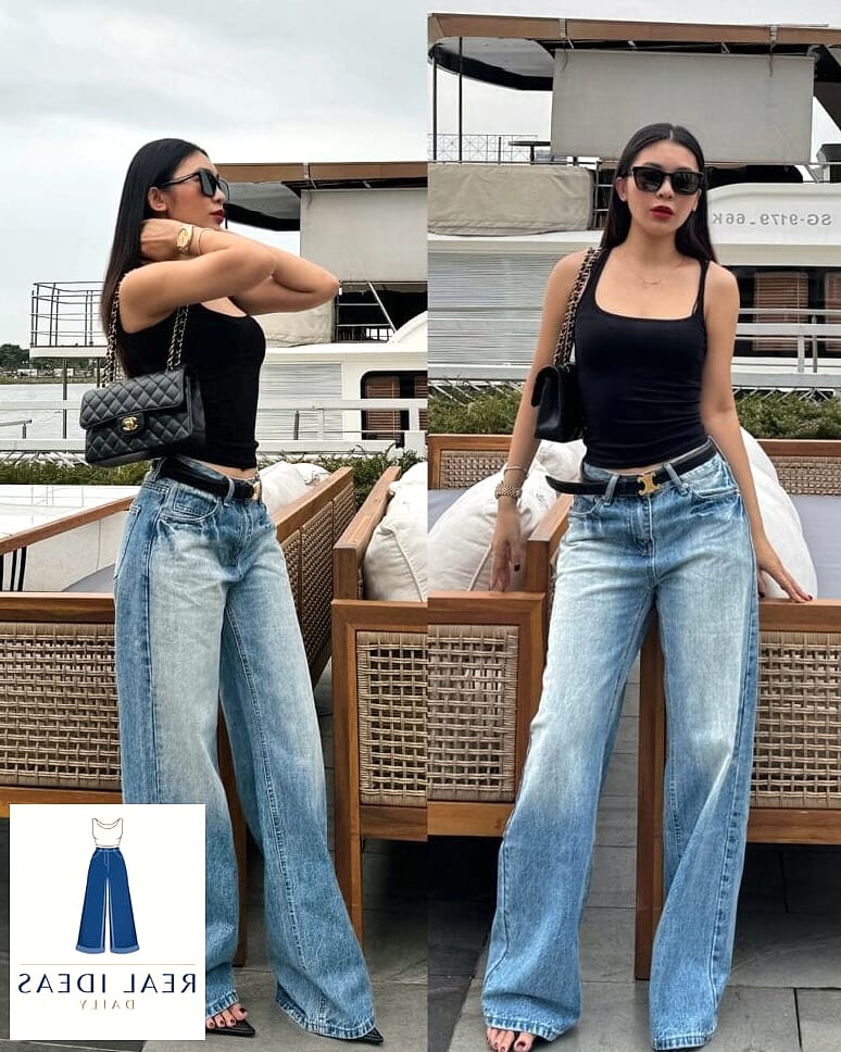 Flare Jeans With a Fitted Tank