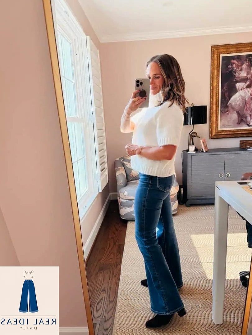 Flare Jeans With Platform Ankle Boots