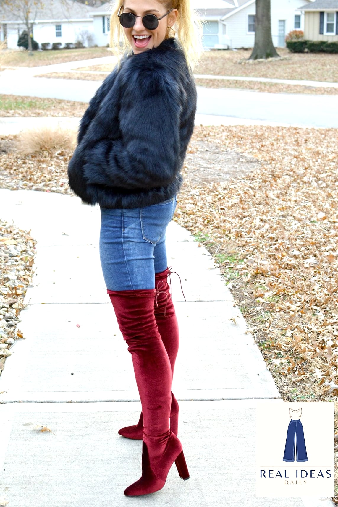Flare Jeans and Fur Boots