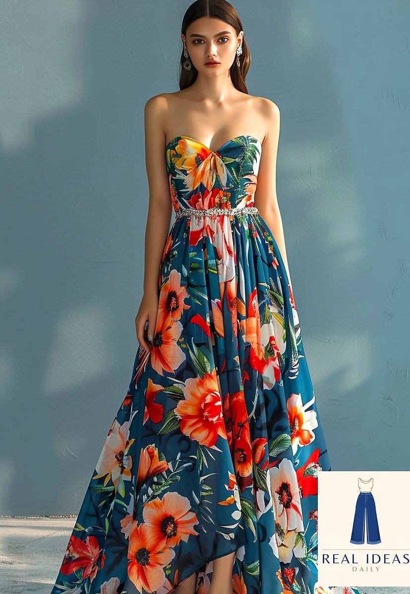 Floral Maxi with Cowboy Boots