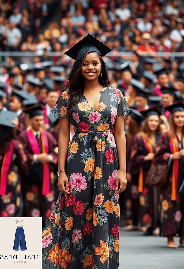 25 Graduation Dress Outfit That Are Absolutely Stunning 19 Floral Maxi Dress for Full Coverage and Comfort