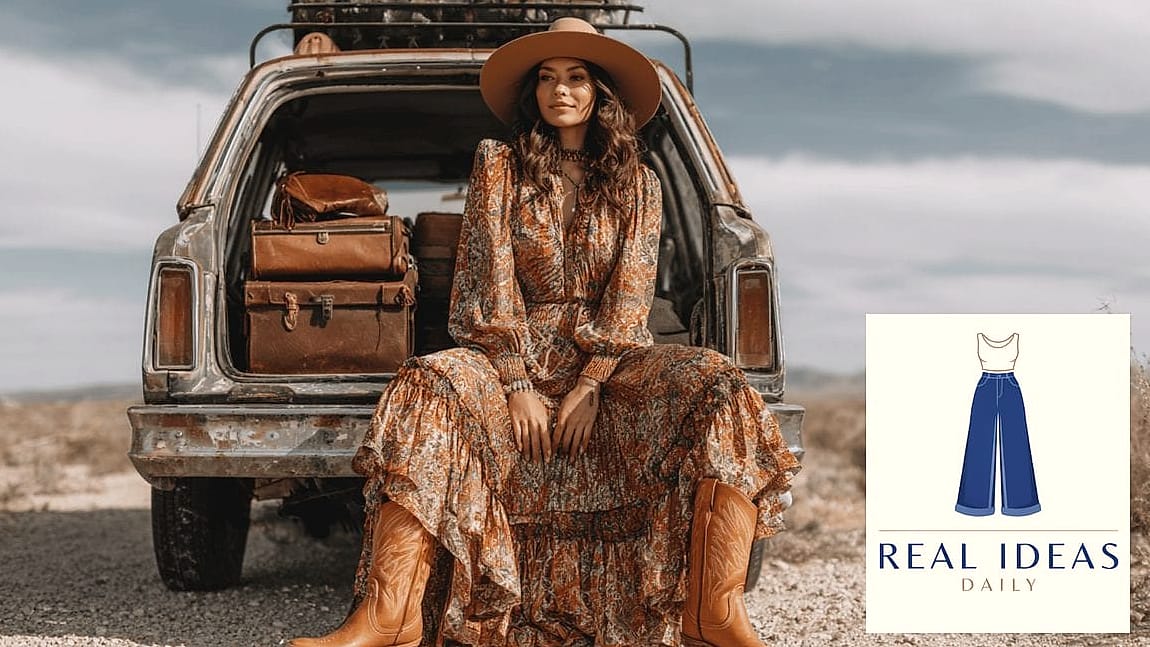 Floral Midi Dress with Tall Boots