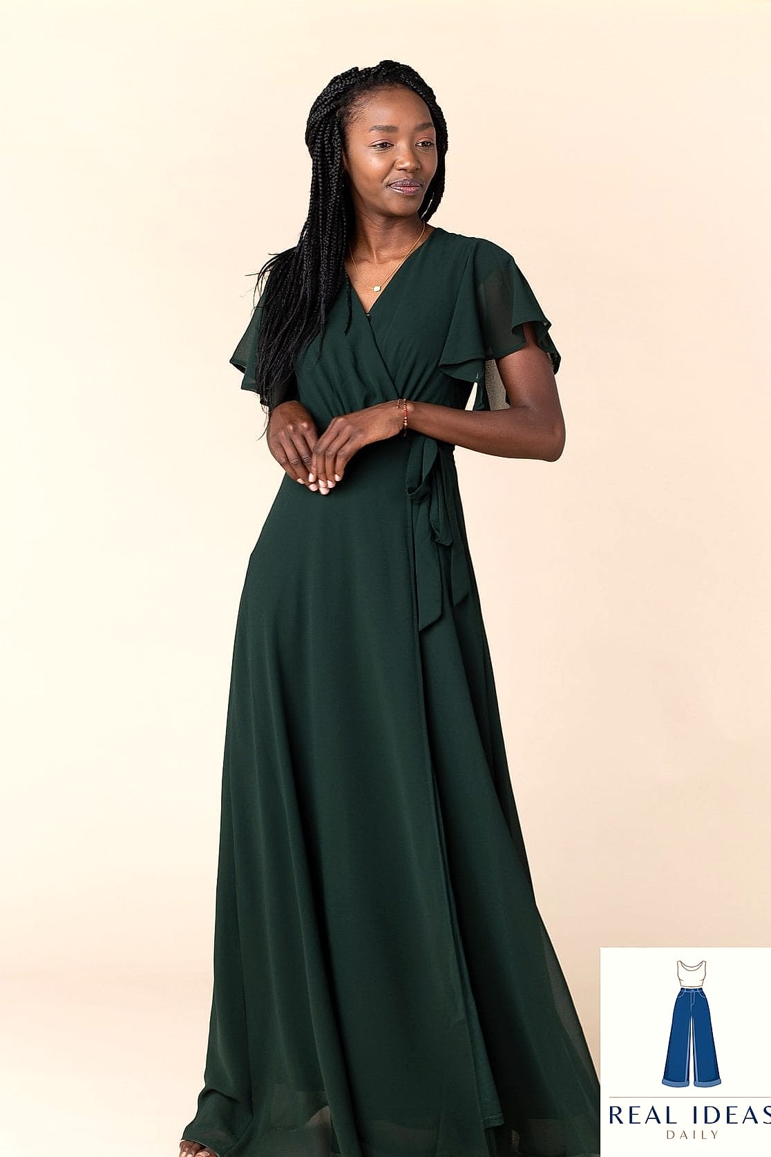 Forest Green Shirt Dress for Fall Photos