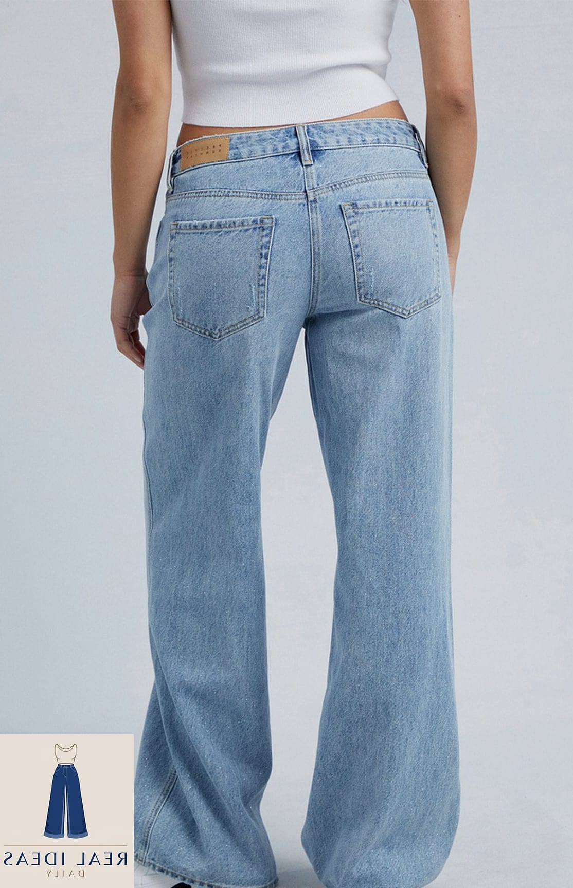 FRINGE DETAIL TOP & BAGGY JEANS