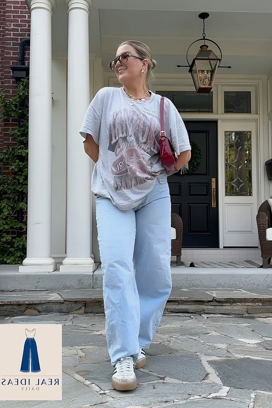 Graphic Tee and Bucket Hat Street Style